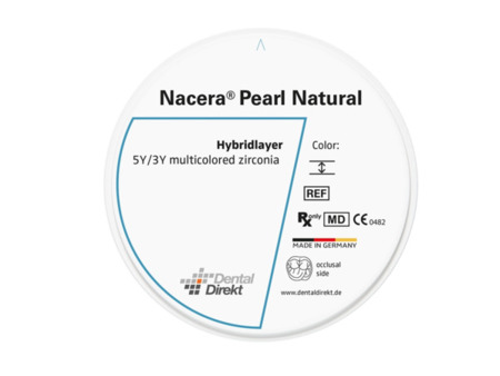 DD Nacera® Pearl Natural, multilayer zirkon, translucentní, Stellar White, 20 mm