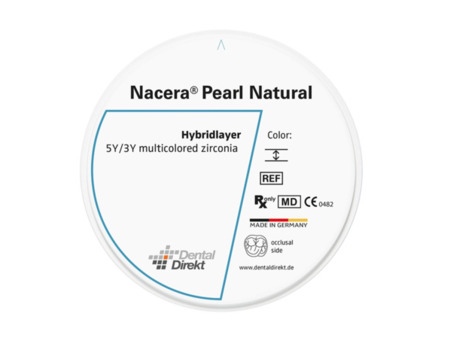 DD Nacera® Pearl Natural, multilayer zirkon, translucentní, Stellar White, 25 mm