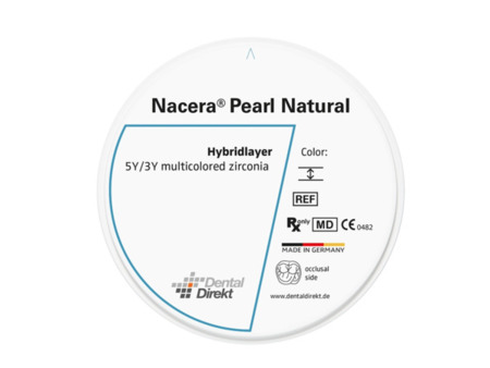 DD Nacera® Pearl Natural, multilayer zirkon, translucentní, A1, 20 mm