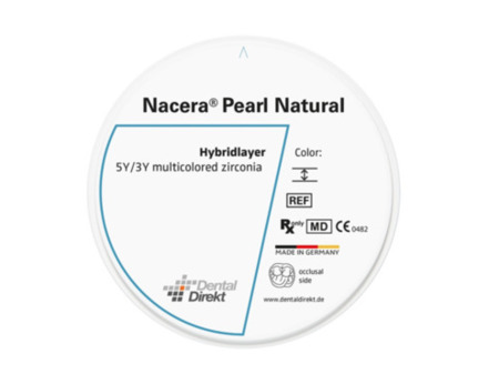 DD Nacera® Pearl Natural, multilayer zirkon, translucentní, A1, 25 mm