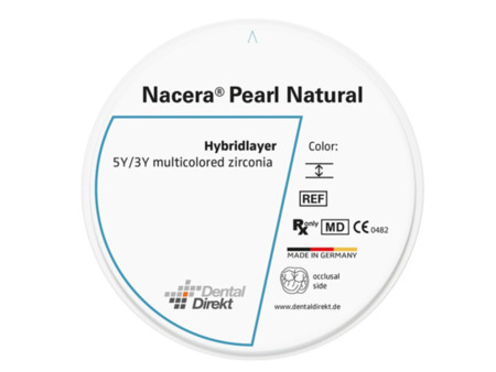 DD Nacera® Pearl Natural, multilayer zirkon, translucentní, A3,5; 20 mm