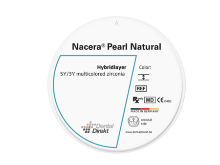 DD Nacera® Pearl Natural, multilayer zirkon, translucentní, A4, 20 mm