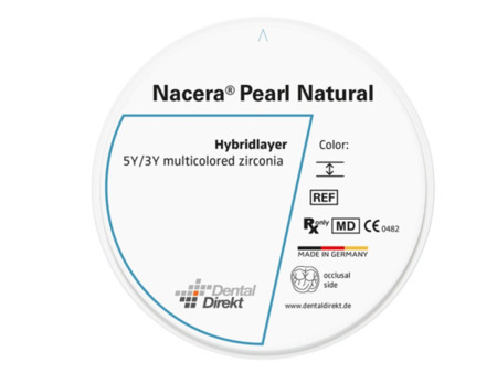 DD Nacera® Pearl Natural, multilayer zirkon, translucentní, B1, 16 mm