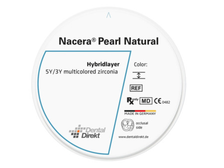 DD Nacera® Pearl Natural, multilayer zirkon, translucentní, B3, 16 mm