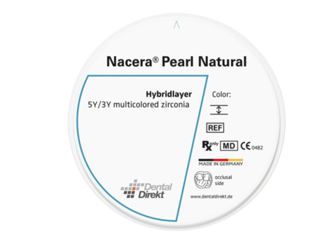 DD Nacera® Pearl Natural, multilayer zirkon, translucentní, B3, 20 mm