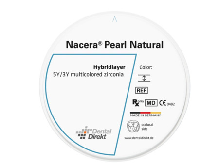 DD Nacera® Pearl Natural, multilayer zirkon, translucentní, B3, 25 mm