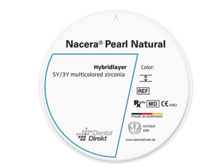 DD Nacera® Pearl Natural, multilayer zirkon, translucentní, B4, 16 mm