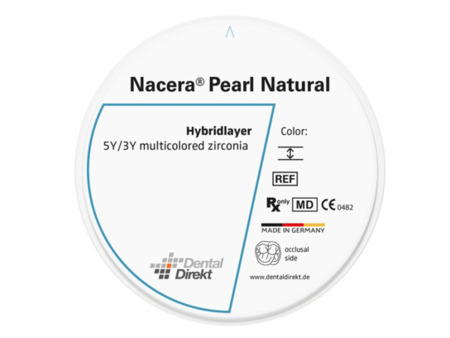 DD Nacera® Pearl Natural, multilayer zirkon, translucentní, C2, 16 mm