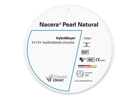 DD Nacera® Pearl Natural, multilayer zirkon, translucentní, C2, 20 mm