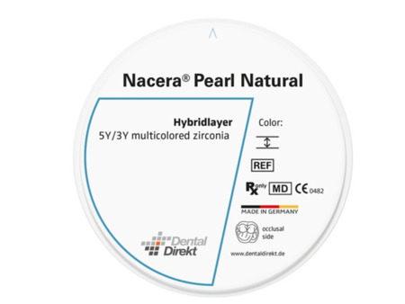 DD Nacera® Pearl Natural, multilayer zirkon, translucentní, C3, 25 mm