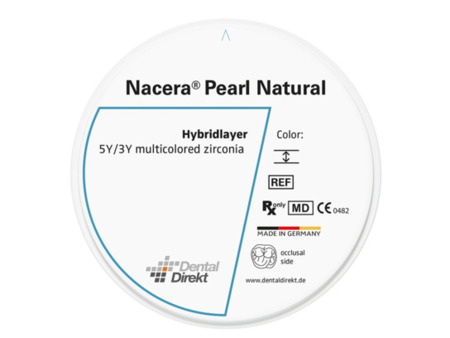 DD Nacera® Pearl Natural, multilayer zirkon, translucentní, D2, 25 mm