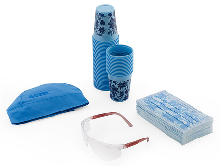 EURONDA Monoart set - květinový modrý set jednorázových prostředků