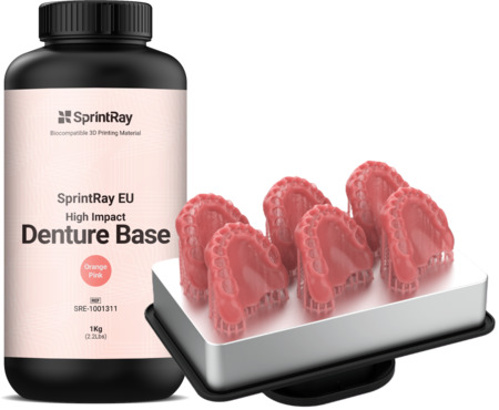 SprintRay EU High Impact Denture Base - Orange pink 1kg