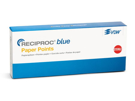 VDW - Sterilní papírové čepy pro Reciproc BLUE, vel. 050