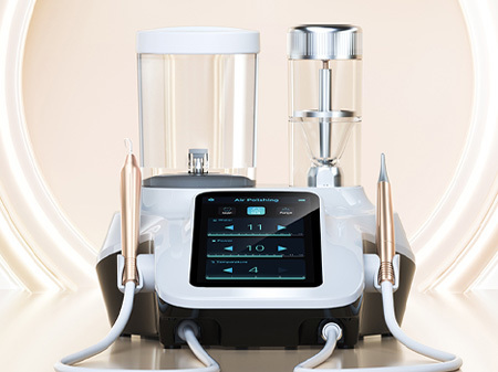 Woodpecker PT-B Dental Scaler + Air Polisher, ultrazvuk s pískovačem pro supragingivální a subgingivální ošetření
